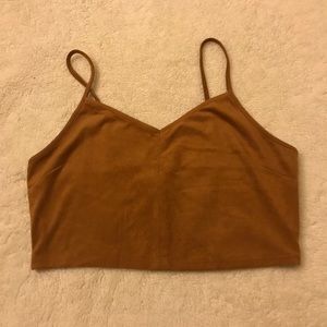 Forever21 faux suede crop top. never worn